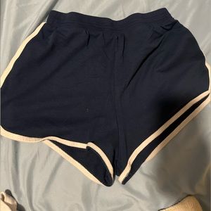 Navy blue sports shorts